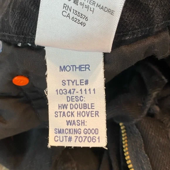 MOTHER💕Snacks Double Stack Hover High Waist Ankle Straight Leg Jeans Size 25 - Picture 13 of 15